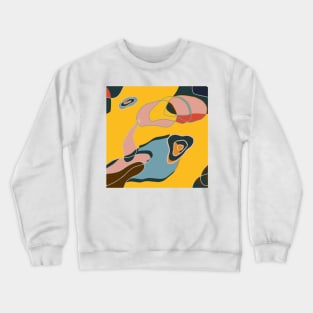 Abstract Art Shapes Yellow Day Crewneck Sweatshirt